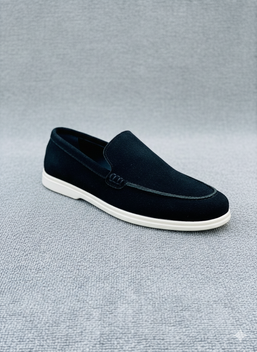 Hadmade Men’s Classic Black Loafers – 100%  Premium Quality With Rubber Sole