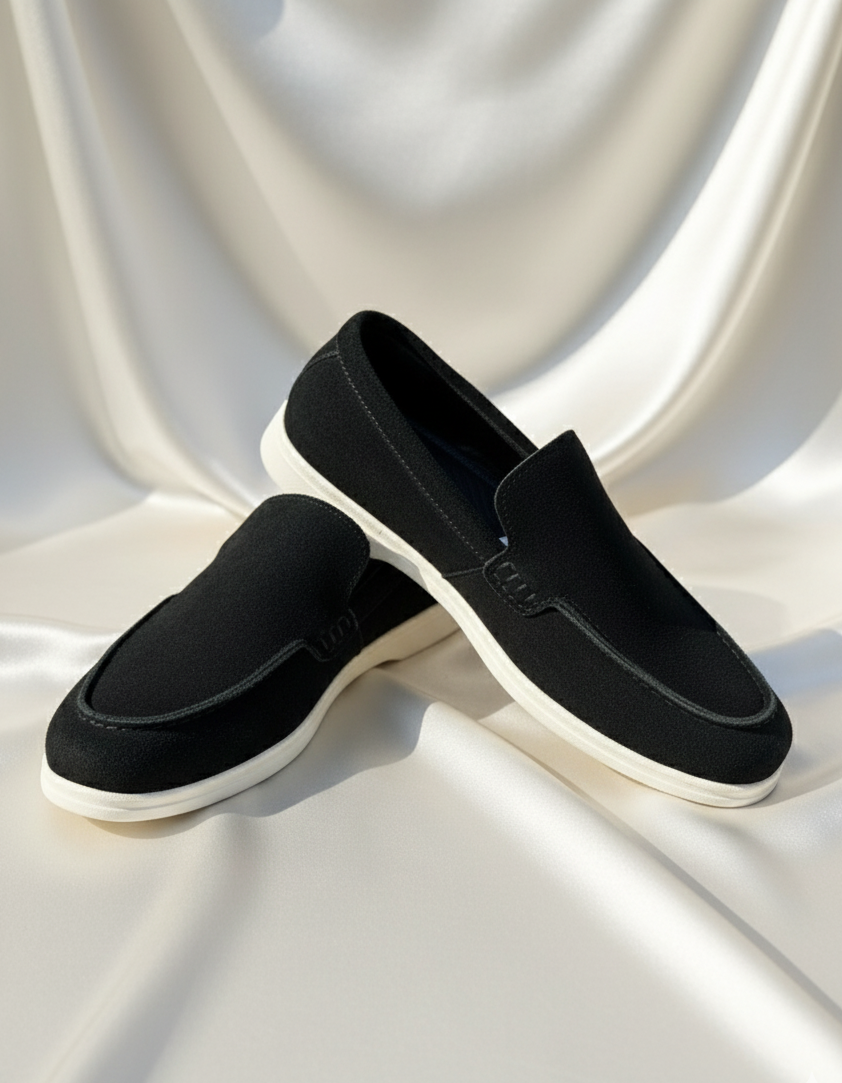 Hadmade Men’s Classic Black Loafers – 100%  Premium Quality With Rubber Sole