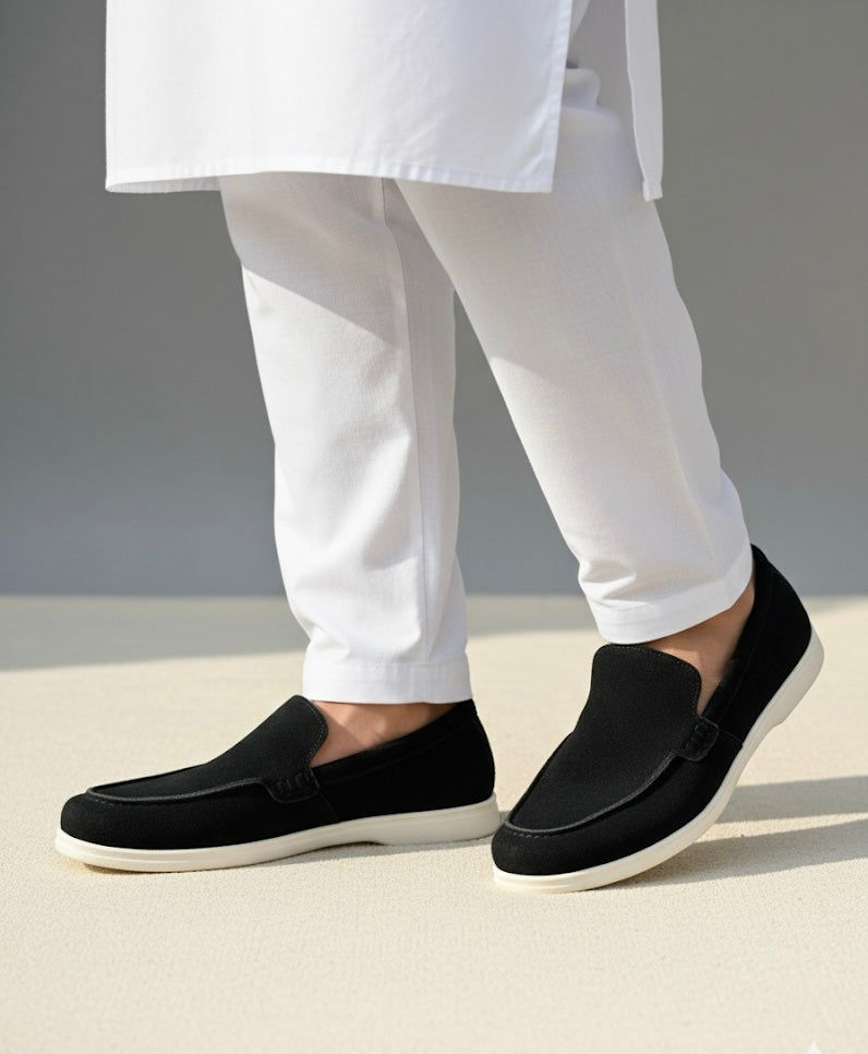 Hadmade Men’s Classic Black Loafers – 100%  Premium Quality With Rubber Sole