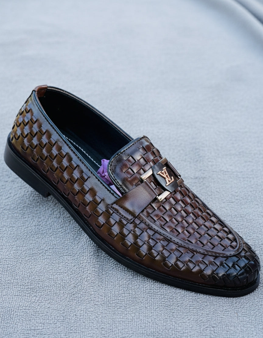 Pure Handmade Wrinkleless Woven Formal Shoes